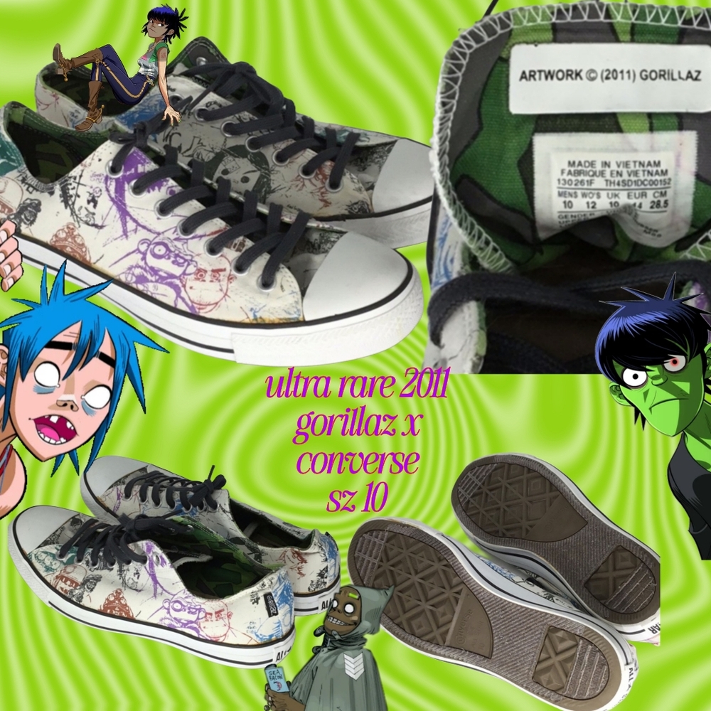 Gorillaz grail. Converse x gorillaz limited drop vintage '11 like new sneakers